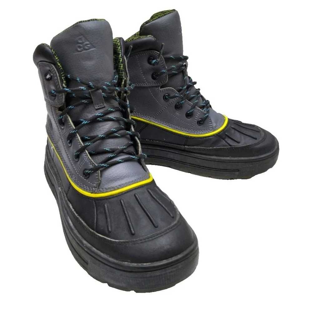 Nike ACG Boys Woodside High GS Boots Gray/Black 524872-002 Lace Up - Size: 7Y‎